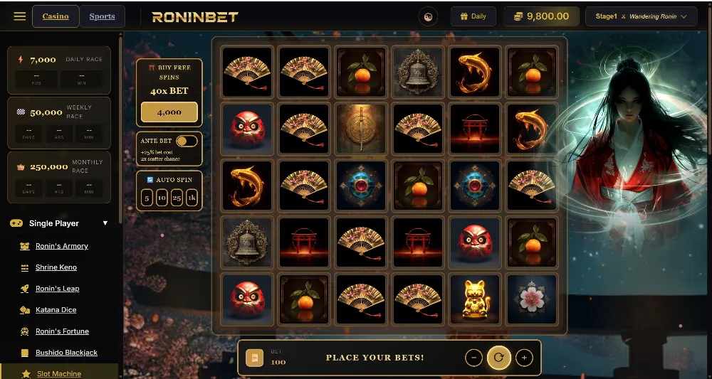 Slots gameplay